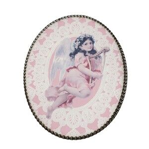 Angel Cherub Vintage Victorian Gallery Graphics Oval Chimney Flue Cover 8"x11"